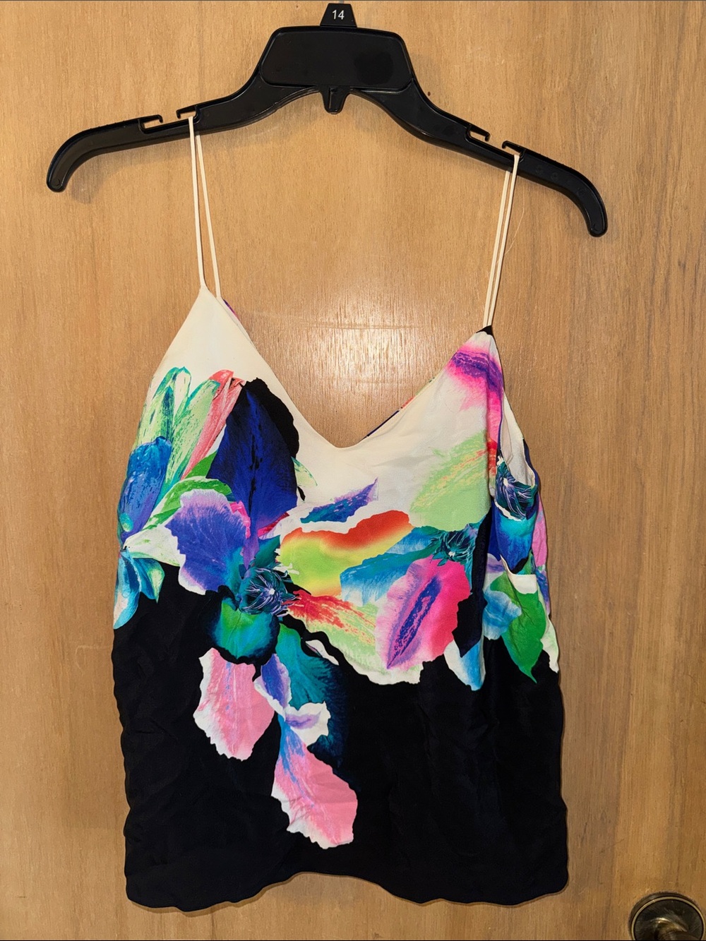 Amanda Uprichard % 100 Silk Bali Floral Watercolor Cami USA Small